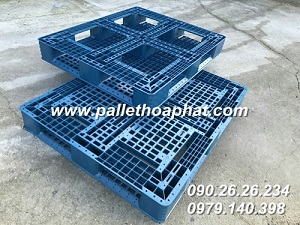 Pallet nhựa xanh ngọc 1100x1100x140mm